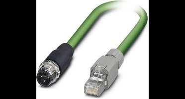 Phoenix Contact 1403496 M12 / RJ45 Netwerkkabel, patchkabel CAT 5, CAT 5e SF/UTP 3.00 m Groen Vlambestendig 1 stuk(s)