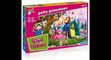 Legpuzzel van 100 stukjes - Gibsons - Spot the Sillies, Potty Princesses, John Francis