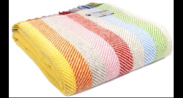 Tweedmill - Wollen Plaid - Brede Strepen - Regenboog