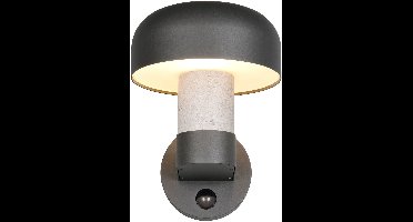 TRIO FRASER - Wandlamp - Betonkleurig - excl. 1x E27 4,9 W - Bewegingssensor - Wandmontage - Buitenverlichting - IP54