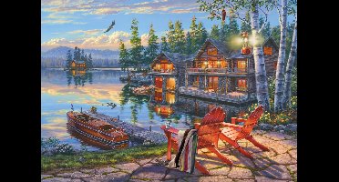 Schmidt legpuzzel Loon Lake New York - 1000 stukjes puzzel volwassenen.