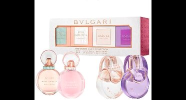 Bvlgari The Women's Gift Collection Giftset - Rose Goldea Blossom Delight EDP 5 ml + Rose Goldea Blossom Delight EDT 5 ml + Omnia Crystalline EDT 5 ml + Omnia Amethyste EDT 5 ml - cadeauset voor dames