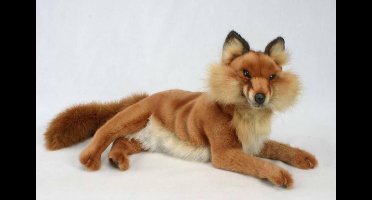 Hansa Rode Vos knuffel - Realistische knuffel van 45 cm - Bruinrood