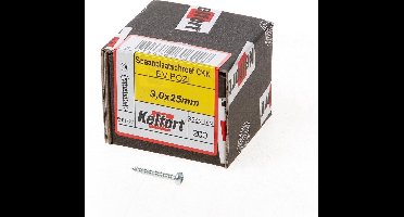 Kelfort Spaanplaatschroef cilinderkop verzinkt pozidriv voldraad 3x25mm (per 200 stuks)