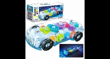 Die Cast Gear Racing Car - Transparante auto met licht & geluid - 3+ jaar