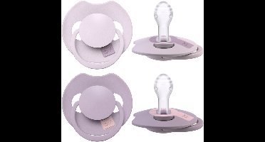 Difrax LOVI Dynamische Prime Fopspeen - 6 tot 18 Maanden - Lichtroze & Paars - 2 Stuks