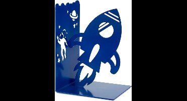 Balvi Boekensteun Space Walk - Blauw - Metaal