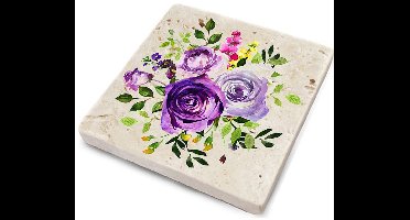 Asir - Onderzetter - Set van 4 - 10 x 10 x 1 cm - Veelkleurig