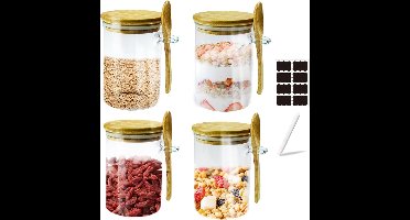 Overnight Oats Potjes - Mason Jar - Meusli Beker met Deksel