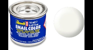 Revell Hobbyverf Enamel verf - #301 White - Satin - RAL9010 - Enamel - Verf potje - 14 ml