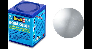 Revell Hobbyverf Acrylverf - Aqua #90 Silver - Metallic - Acryl - Verf potje - 18 ml