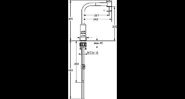 Hansa Ronda - Keukenkraan met uittrekbare uitloop, voor drukloze boilers, chroom 55231103