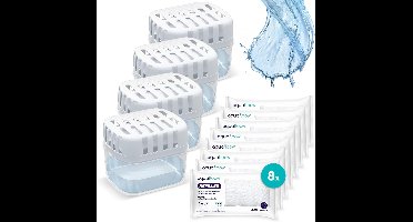 Aquafloow 4x Luchtontvochtigers + 8x Granulaat in navulzak van 280 g, Navulzakken luchtontvochtiger, Navulverpakkingen