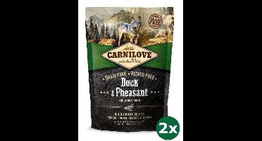 2x1,5 kg Carnilove duck / pheasant adult hondenvoer