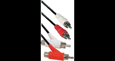 Tulp stereo audio kabel met extra poorten - 1,5 meter