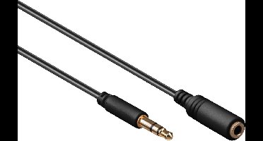 3,5mm Jack stereo audio slim verlengkabel / zwart - 3 meter