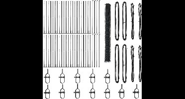 vidaXL - Hekpaal. - Grijs