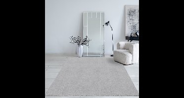 Mia’s Teppiche Taos – superzacht kortflor vloerkleed met antislip rug, wasbaar, grijs, 60 x 110 cm