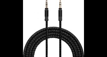 New Age Devi - Audio Kabel 35 mm Stereo 15 mtr - Zwart gevlochten