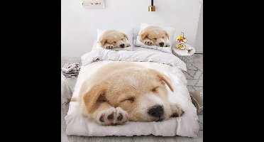 Boraboi® Stijlvol en Comfortabel Hondenmotief Kinderbeddengoed met Microvezel Dekbedovertrek en Kussensloop