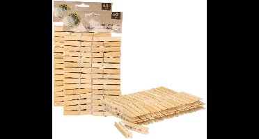 Ultra clean wasknijpers - 120x - bamboe hout - 7 cm - wasspelden knijpers - was ophangen - drogen