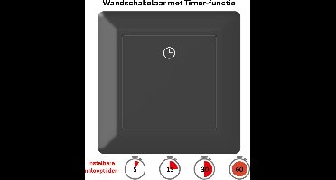 Freelux Timer Tijdschakelaar | 230VAC-10A | signaal zwart mat gelakt