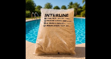 Interline Filterzand 25 kg – Universeel – Fijne korrel 0,4–0,8 mm – Crèmekleurig
