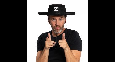 Partychimp Voordeelverpakking 6 pack Hoed Zorro Carnaval - Polyester - Zwart/Grijs - One-size - 6 pack