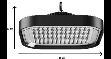 Suspension Industrielle HighBay UFO 150W Carré IP65 - Blanc Froid 6000K - 8000K