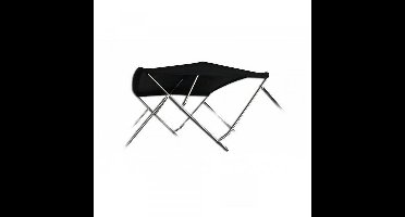 BREG Biminitop | RVS 3-boogs | Breedte 284 <> 300 cm - Hoogte 137 cm - Zwart doek