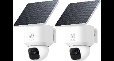 eufy Security Solo Camera E30 2 stuks – SoloCam - 2K HD-resolutie – 360° Pan & 70° Tilt – AI Auto Lock en Tracking – Zonne-energie met SolarPlus™ Technologie – Geen Abonnementskosten – Draadloze Beveiligingscamera