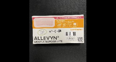 Allevyn gentle border lite 5.5 x 12 cm 10 stuks per doos