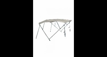 BREG Biminitop | Aluminium 4-boogs | Breedte 185 <> 198 cm - Hoogte 137 cm - Grijs doek
