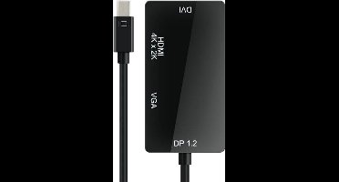 Mini DisplayPort 1.2 naar HDMI, DVI en VGA adapter / zwart - 0,15 meter