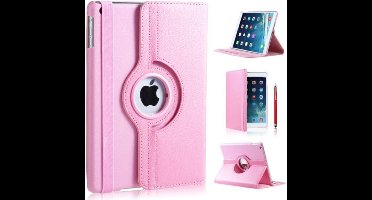 Hoes geschikt voor iPad 5e en 6e generatie (2018 / 2017) 360° draaibaar bookcase Lichtroze – Hoes geschikt voor iPad (2017) / (2018) 9.7 inch cover met standaard