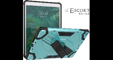 Hoes geschikt voor iPad - 5e / 6e generatie (2018 / 2017) Armor Hoesje Escort case met kickstand - Mint Groen
