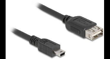 Delock USB 2.0 Cable USB Type Mini-B male to EASY USB Type-A female 3 m