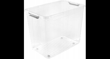 KEEEPER LEO Opbergbox met deksel op wieltjes 74 L – 59x38x44 cm
