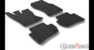 Gledring Rubbermatten passend voor Range Rover Velar 12/2017- (T profiel 4-delig + montageclips)