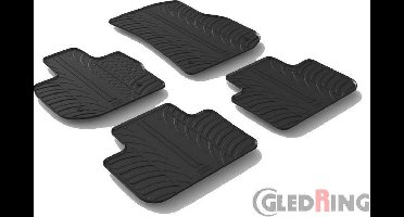 Gledring Rubbermatten passend voor BMW X3 (G01) 11/2017- (T profiel 4-delig + montageclips)