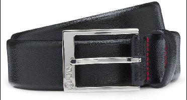 HUGO Leren Riem Gellot Sz35 Belt W85 Black Zwart