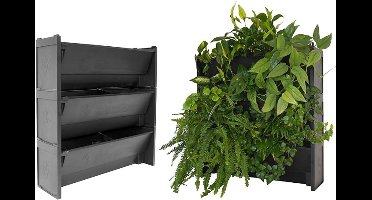 Zylo® Verticale Tuin met Watersysteem - Verticale Moestuin - Watersysteem - Zwart - 60cm x 15cm x 60cm