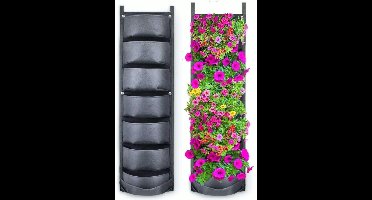 Zylo® Verticale Tuin met Watersysteem - Verticale Moestuin - Watersysteem - Zwart - ‎13cm x 30cm x 115cm