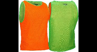 Avento Trainingshesje Dubbelzijdig - Pupil - Fluorgroen/Fluororanje