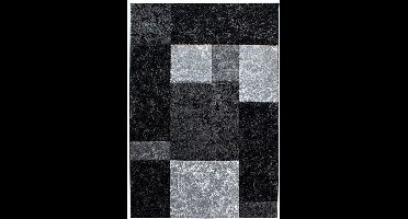 Hawaii Vloerkleed – Grijs/Zwart/Lichtgrijs – Laagpolig – Modern 3D-Design – 140x200 cm