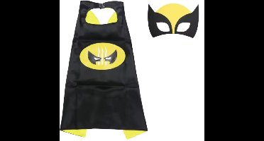 Superheld Wolverine Cosplay Kostuum Met Masker En Cape One Size - Capes - Maskers - X-Men Cosplay - Wolverine Masker - Cosplay - Kostuums - Verjaardagsfeest - Kerst - Halloween - Verkleedcadeau - Kinderen - Verjaardag - Kinderhelden kostuum -X-men