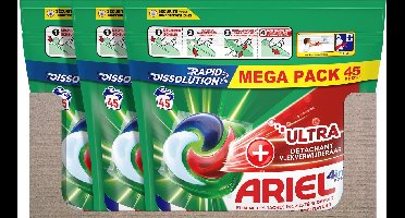 Ariel 4in1 Wasmiddel Pods + Ultra Vlekverwijderaar - 135 wasbeurten