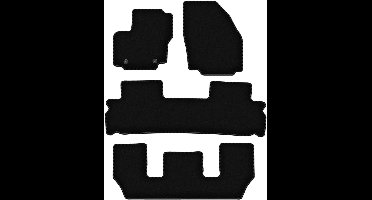 BASIC zwarte veloursmatten voor: Ford Galaxy MK2 7-zitter (2006-2011)
