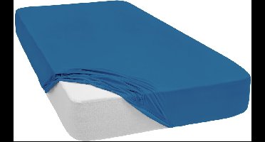 Boraboi® Stijlvol en Comfortabel Jersey Katoenen Hoeslaken voor Boxspringbedden en Waterbedden, 28 Kleuren, Maat: 160 x 200 cm, Blauw