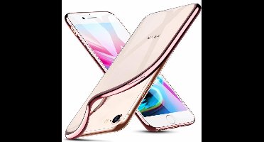 ESR iPhone X hoesje ultradun galvanische roze zijkant zacht TPU